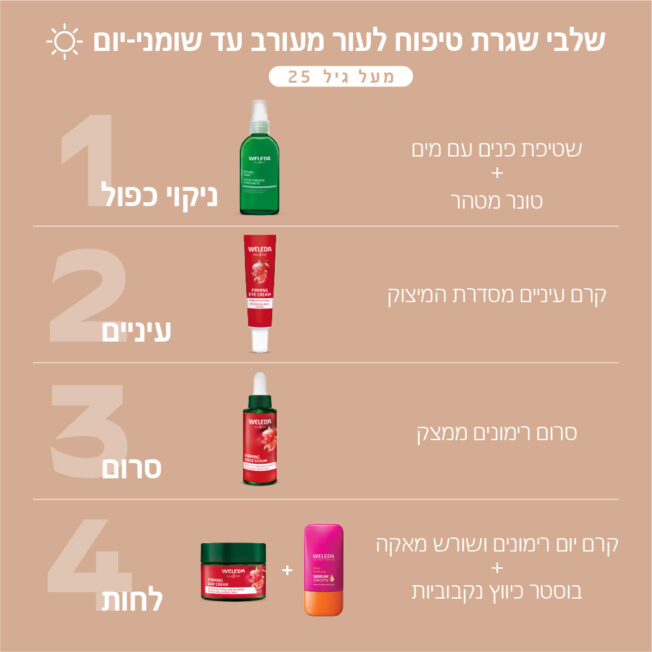 שגרת טיפוח לבוקר לעור בוגר מעורב עד שומני