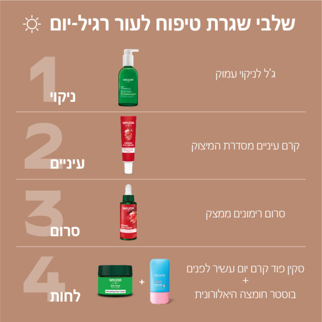 שגרת טיפוח לבוקר לעור רגיל צעיר