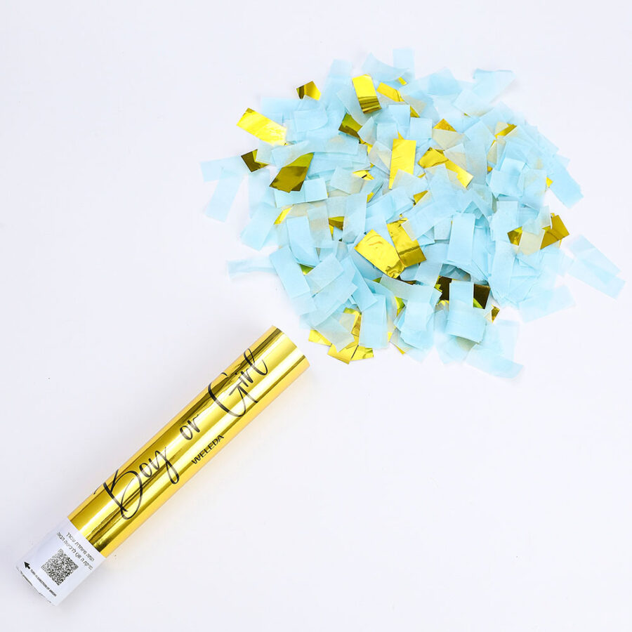 קונפטי כחול לגילוי מין העובר