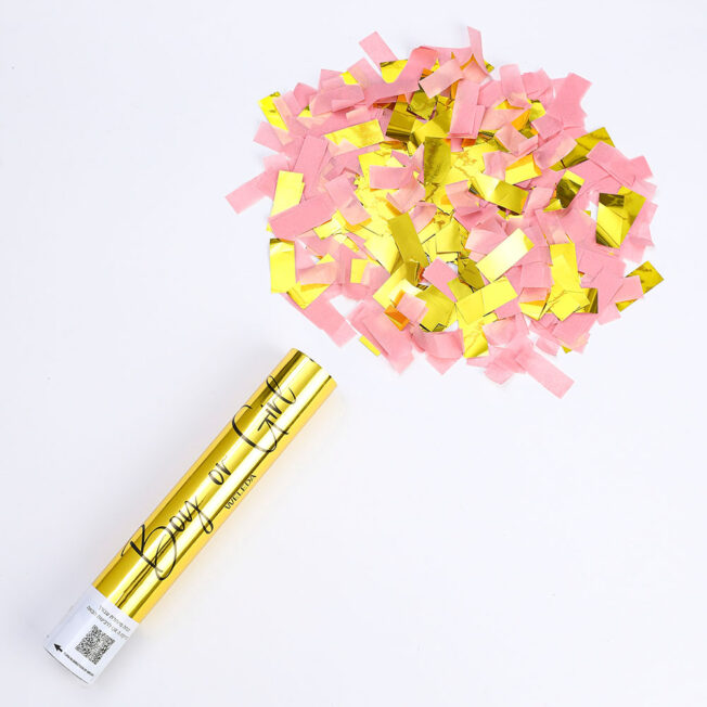 קונפטי ורוד לגילוי מין העובר