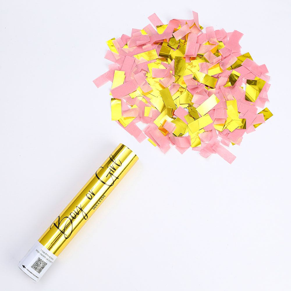 קונפטי ורוד זהב