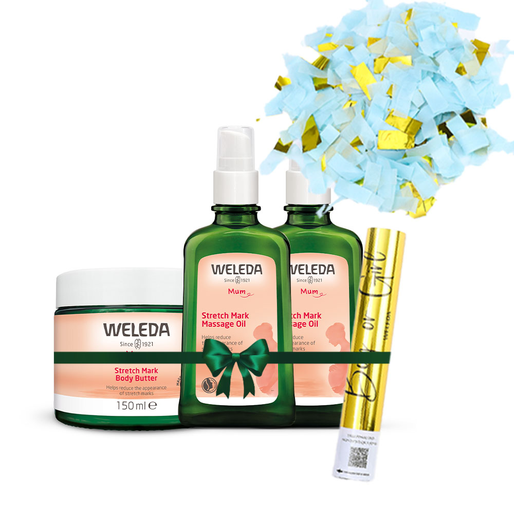 סימני מתיחה בדגש על שמן הריון כחול