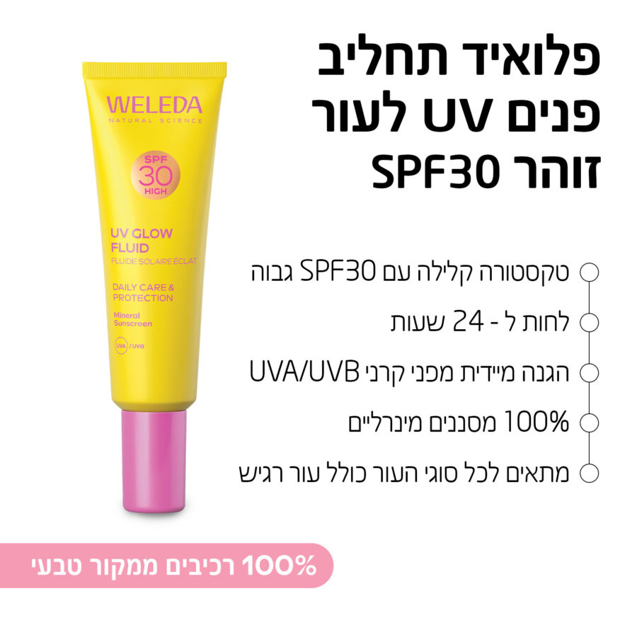 פלואיד תחליב פנים UV לעור זוהר