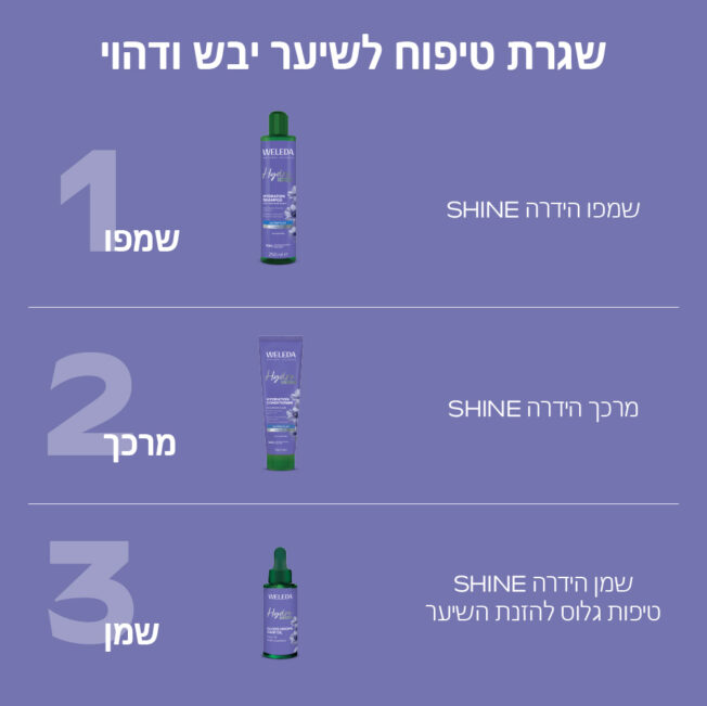 שגרת טיפוח לשיער יבש ודהוי
